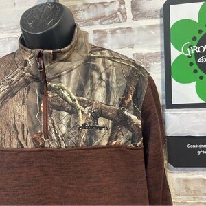 Huntworth Camouflage fleece Jacket pullover men’s large